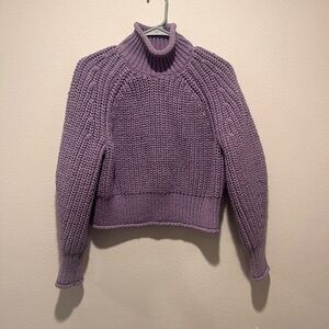 H&M Lavender Knit Turtleneck Sweater